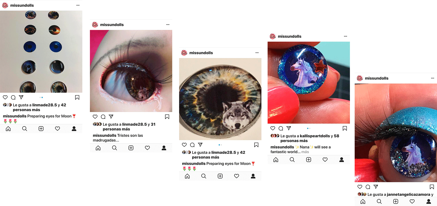 Diseño Gráfico de Iris para los ojos de las muñecas